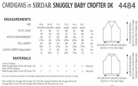 Knitting Pattern - Sirdar 4484 - Snuggly Baby Crofter DK - Cardigans